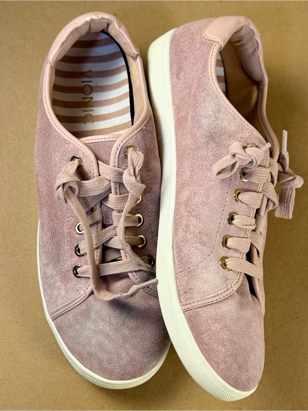 Vionic Blush Pink Suede Women's Sneakers